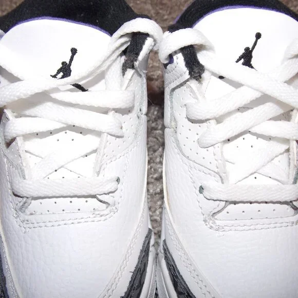 Kids Air Jordan 3 Retro "Dark Iris Purple" Size 7C - Picture 8 of 9